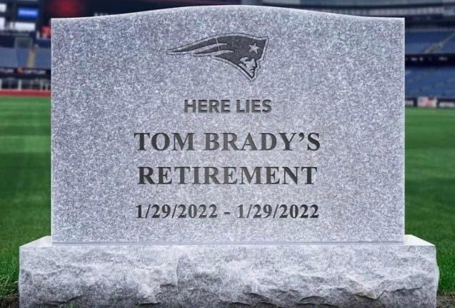 Tom Brady's retirement meme