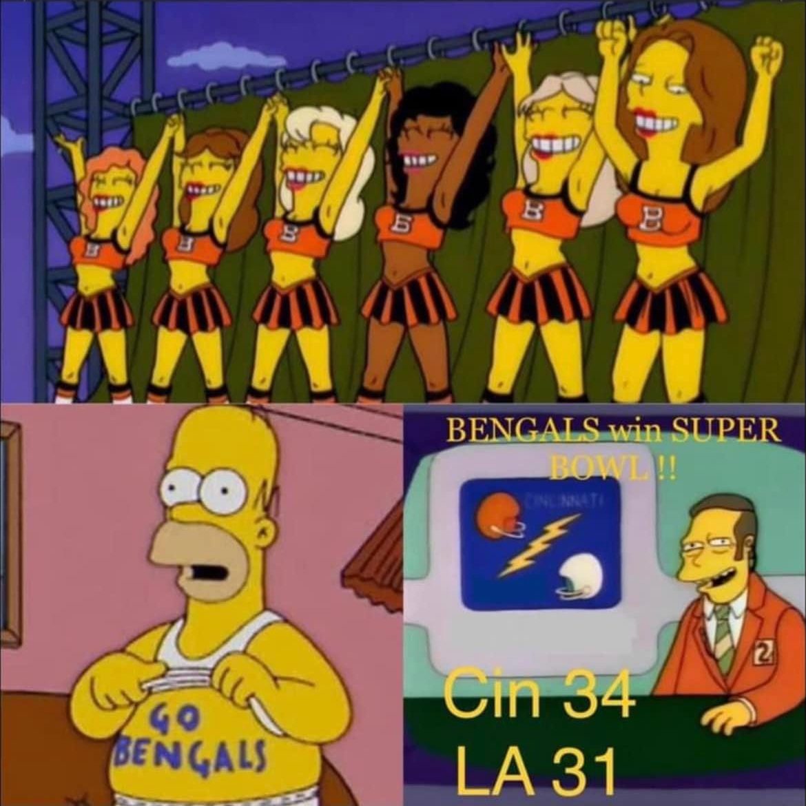 Simpsons predict the Rams winning the Super Bowl 