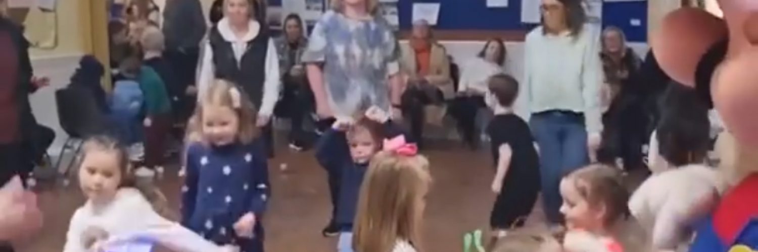 Kindergarten student gets his groove on