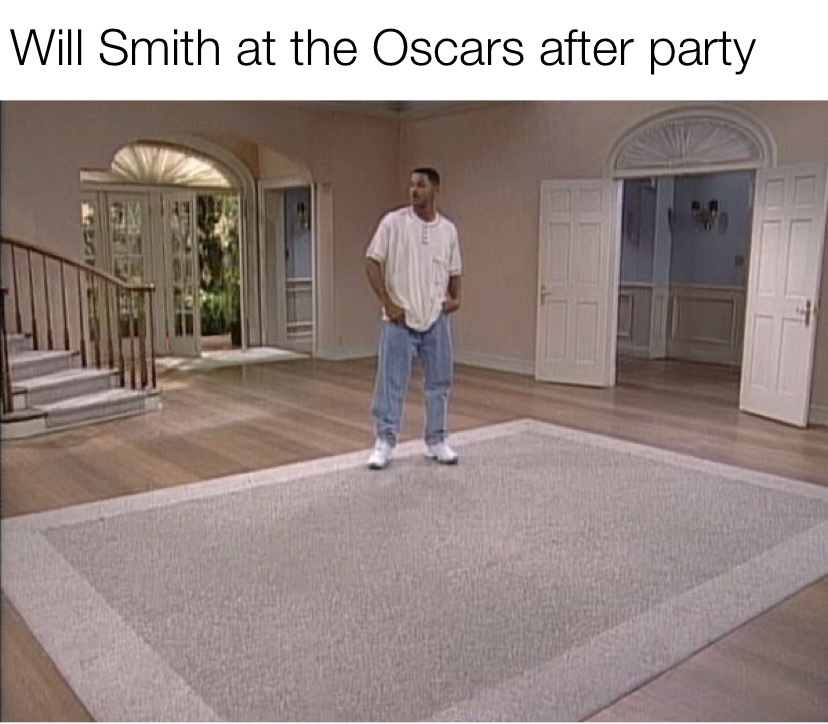 Will Smith at the Oscars after party meme
