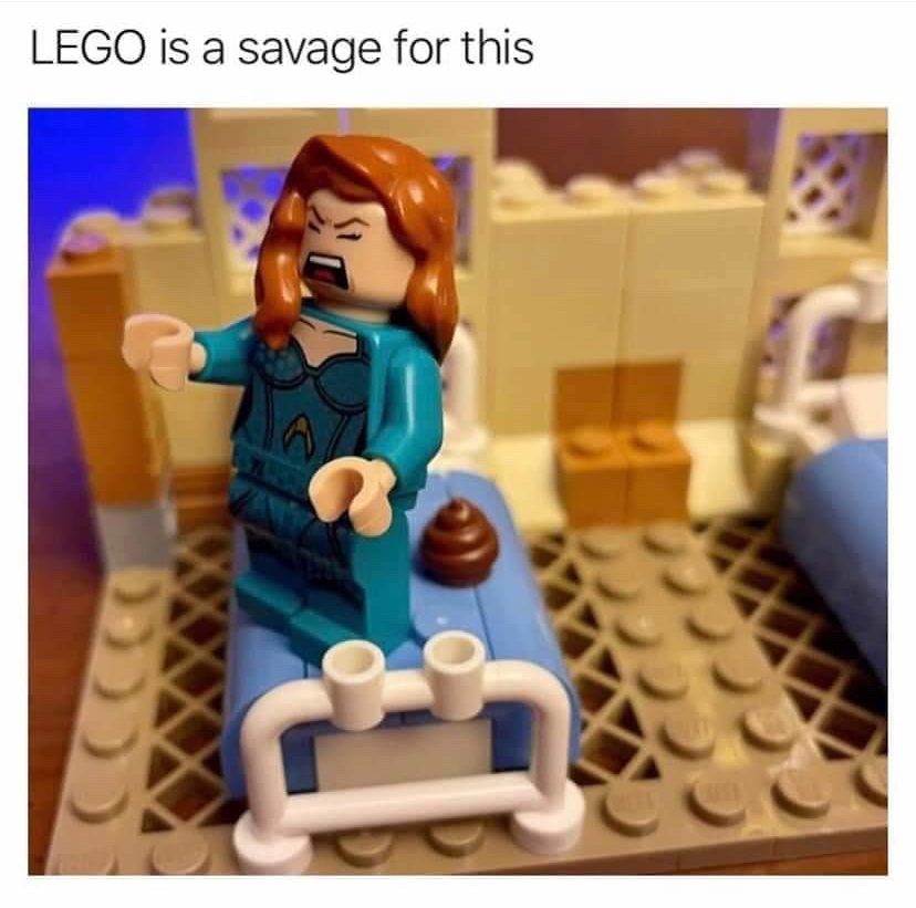 LEGO is savage for this Amber Heard poop in Johnny Depp bed meme