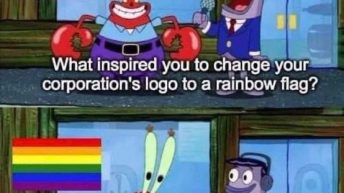 LGBT Mr. Krabs meme
