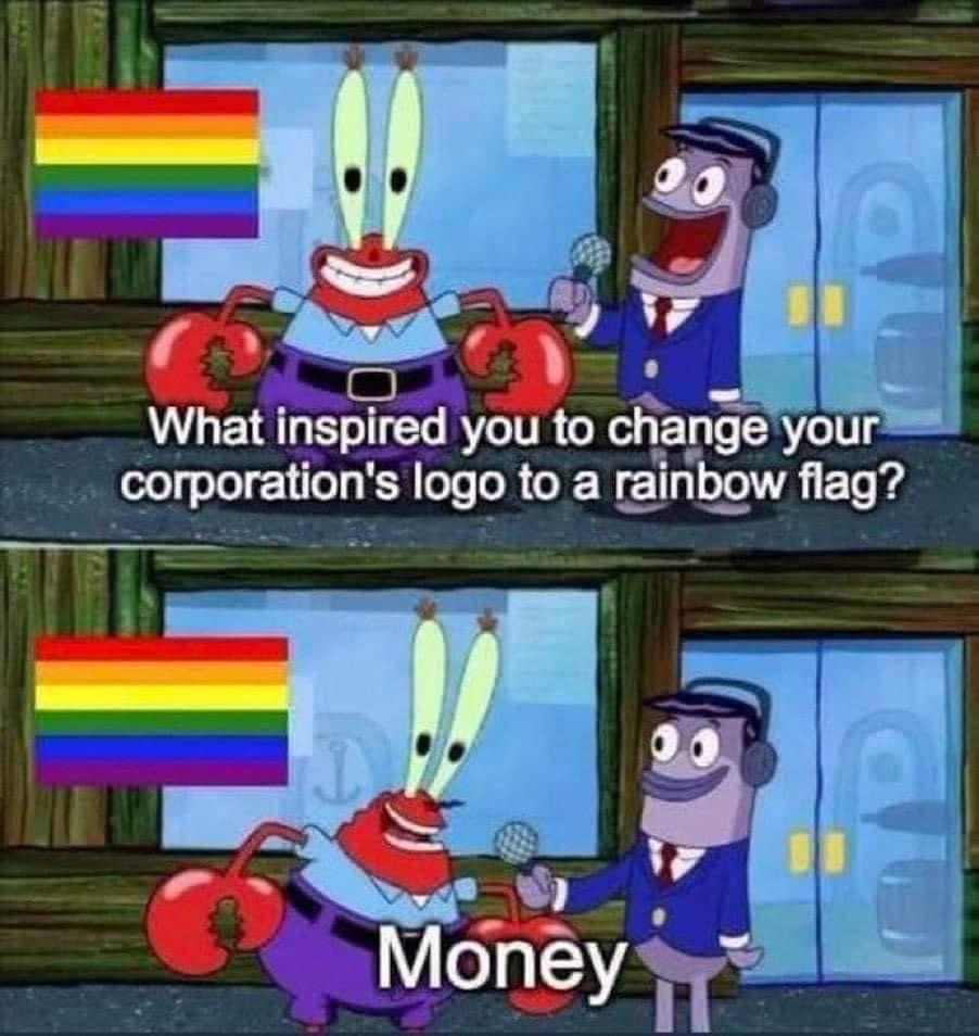 LGBT Mr. Krabs meme