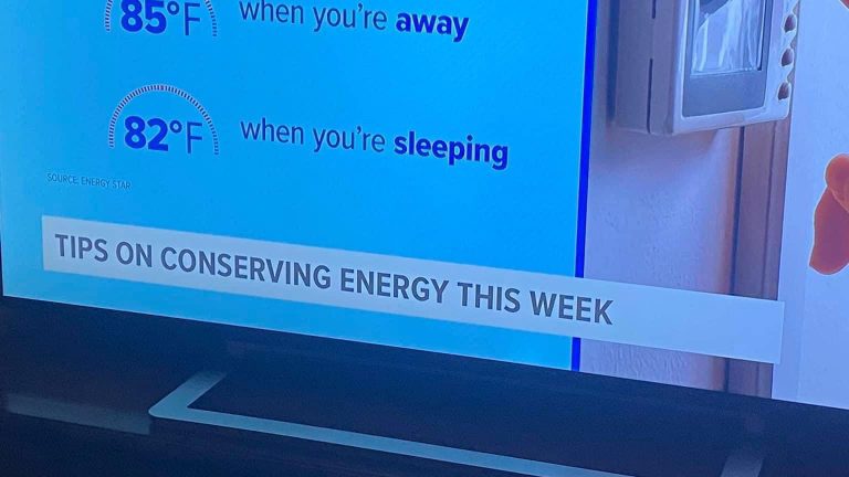 Tips on conserving energy this week