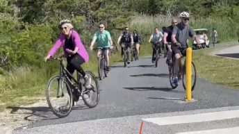 Joe Biden falls off bike