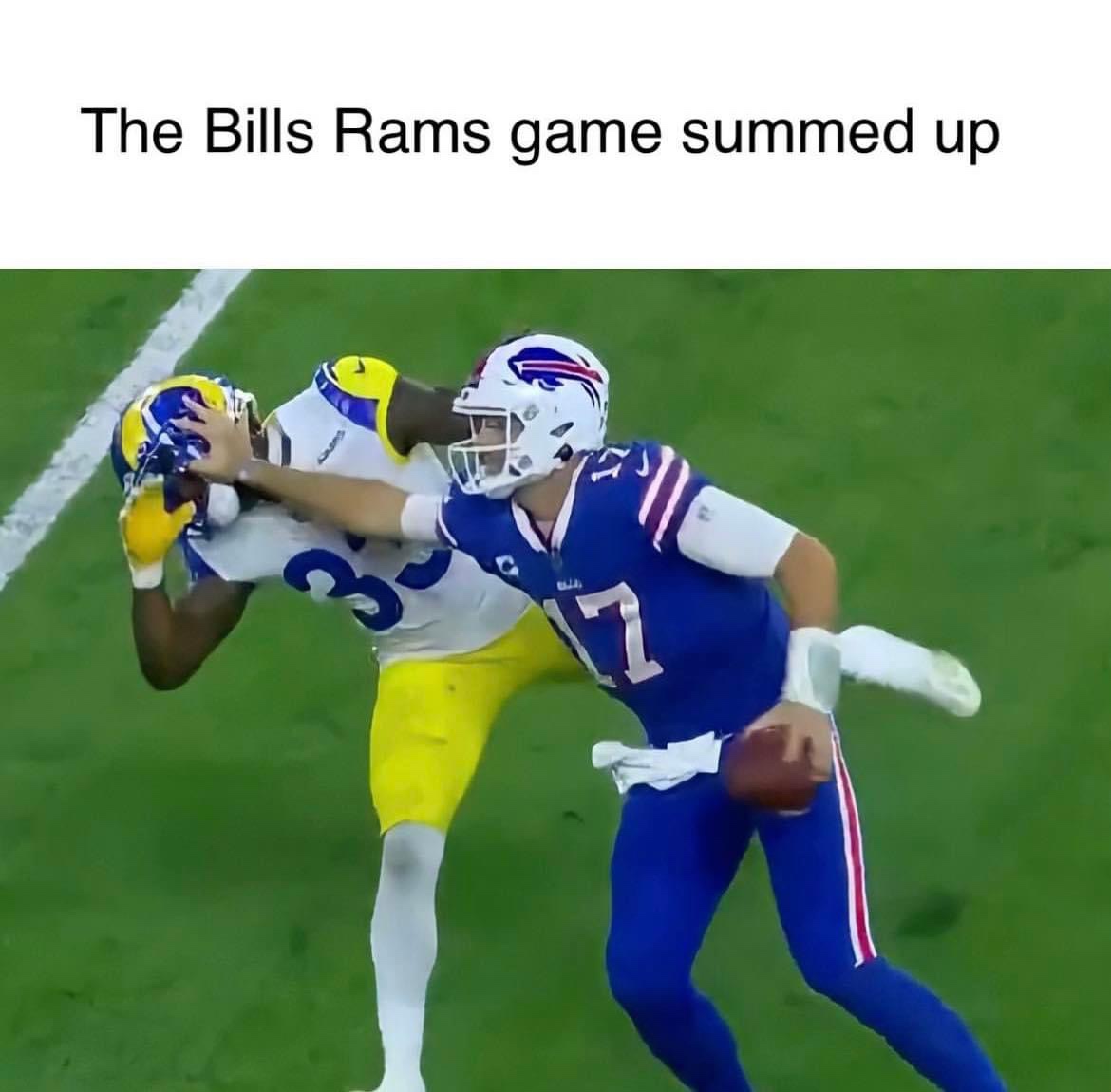The Bills Rams game summed up meme