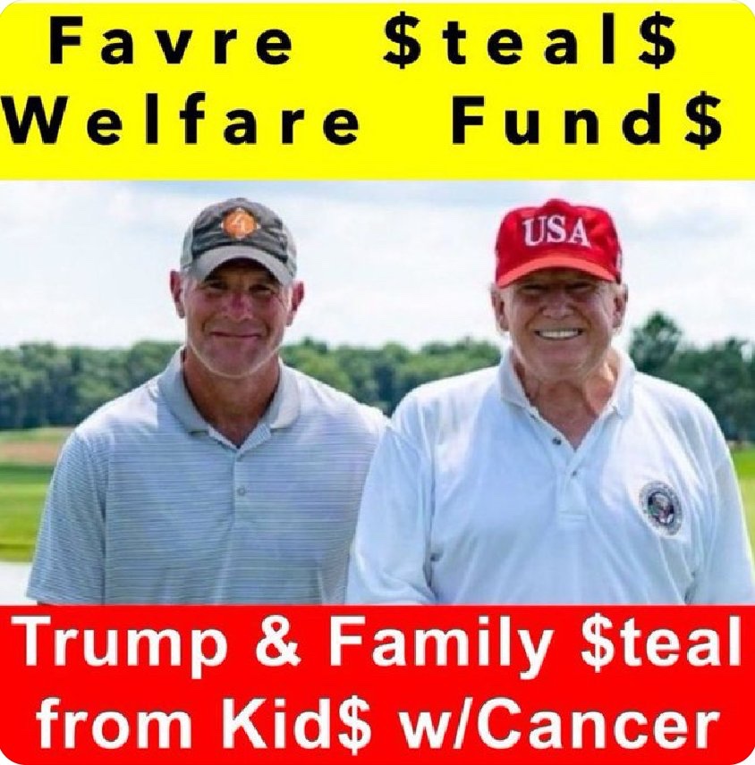 Favre steals welfare funds meme
