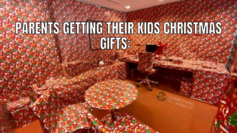Parents getting their kids Christmas gifts meme