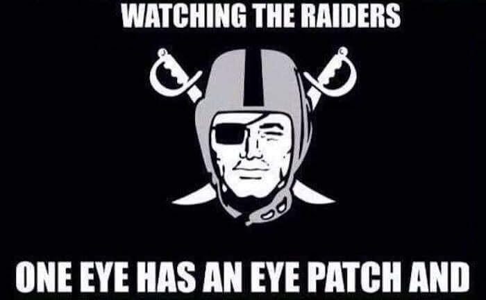 Even the Raiders logo can't stand watching the Raiders meme